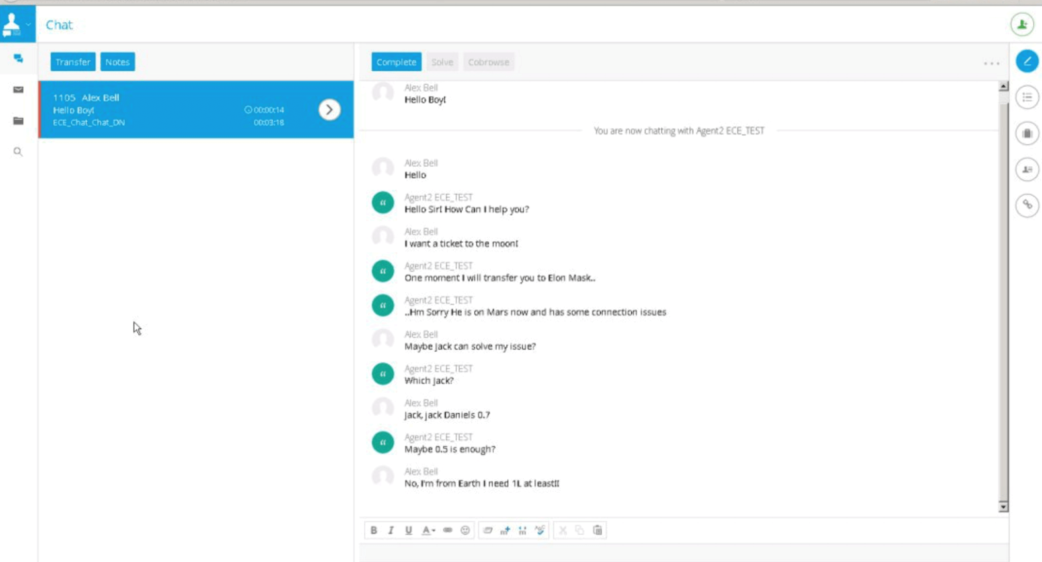 Agent workspace